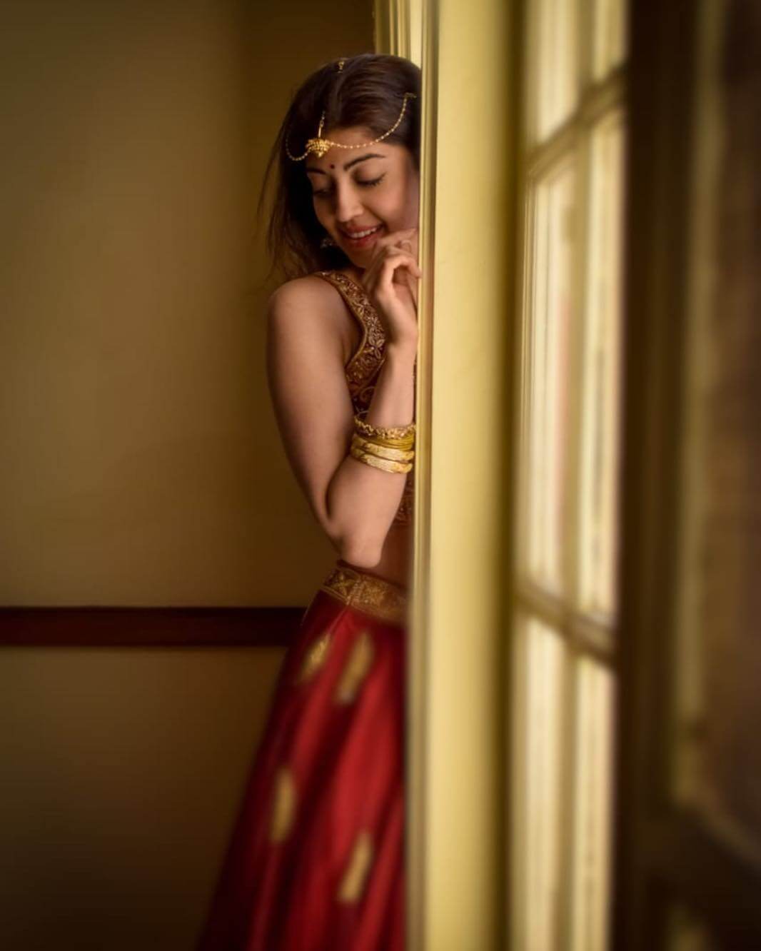 Pranitha Subhash Hot and Sexy Navel Boobs Still