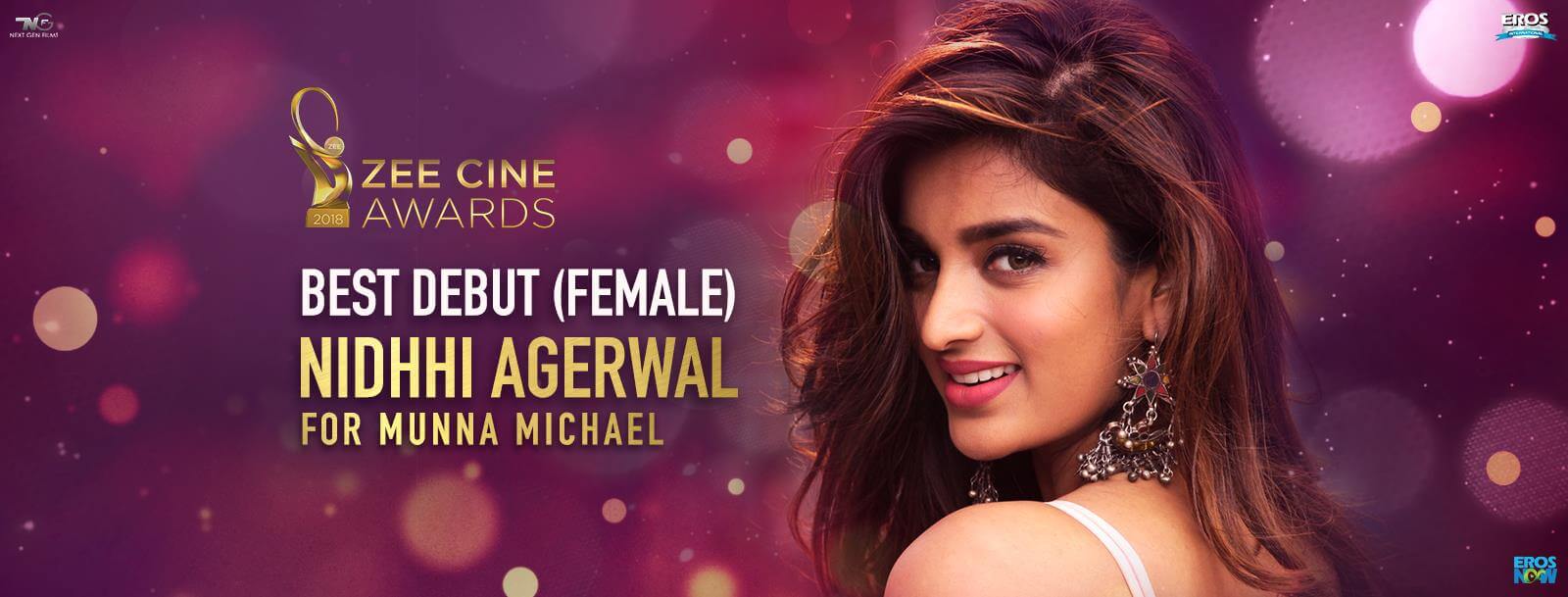 Munna Michael Nidhhi Agerwal Wins the best female debut actress award
