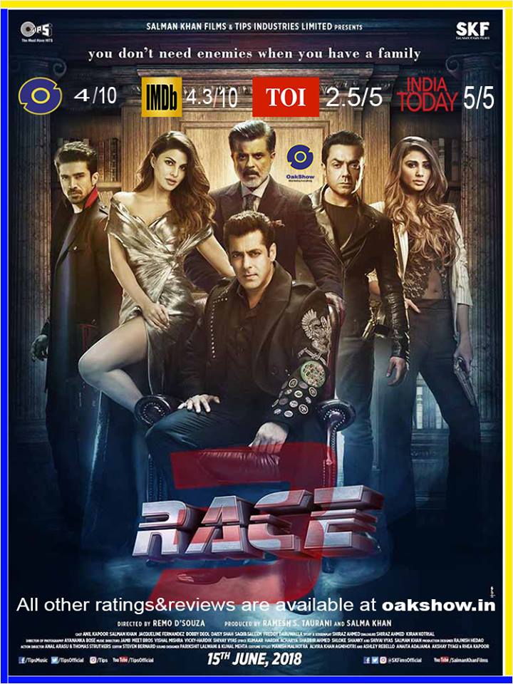 Race 3 every reviews and ratings