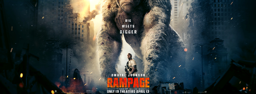 All the mosters and Dwayne Johnson in Rampage (film)